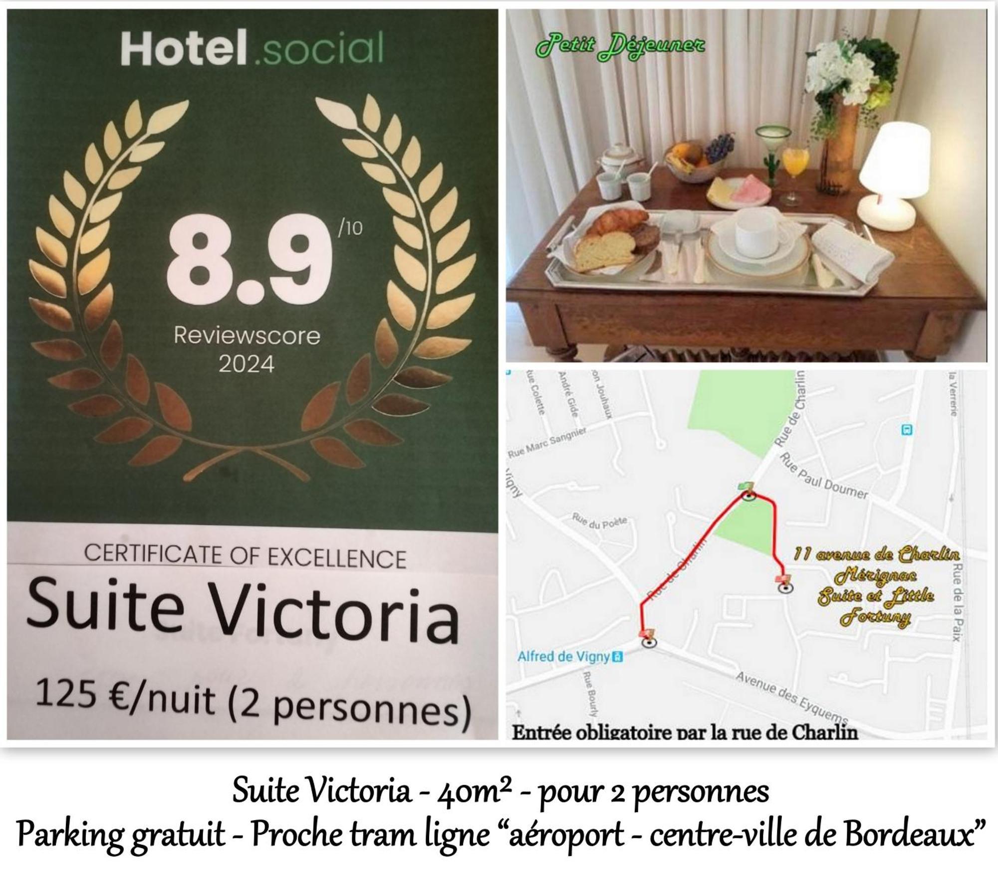 Le Fortuny - 3 Suites, 2 Apparts, 1 Chambre - Proche Tram Ligne Aeroport Et Parking Gratuit Mérignac Exterior foto