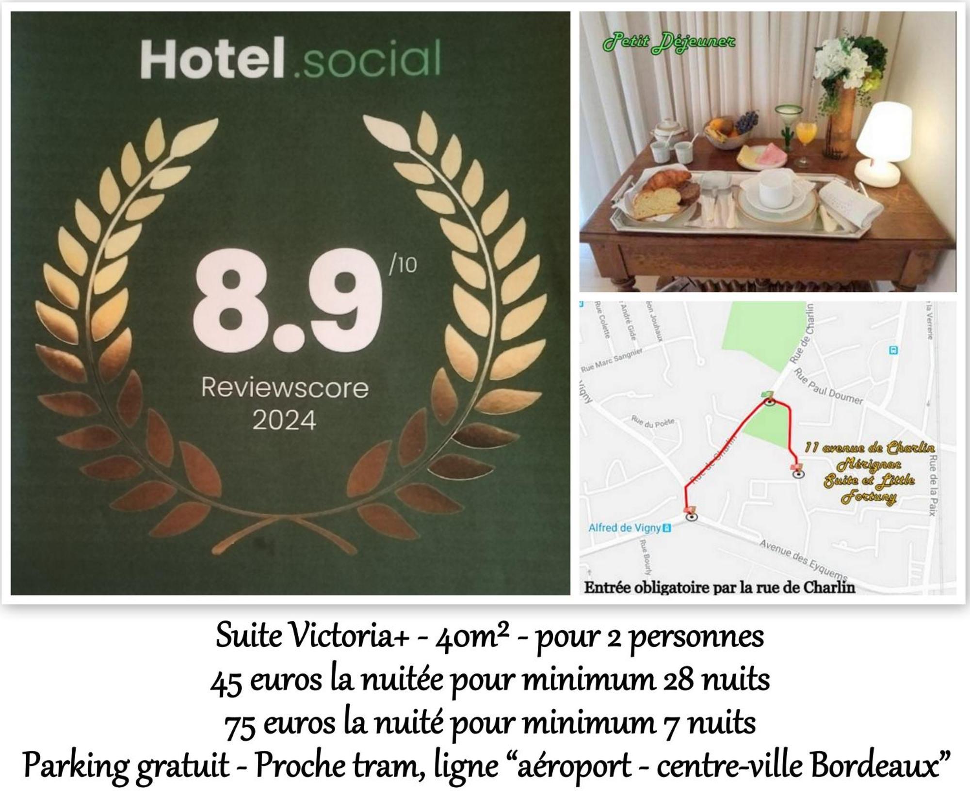 Le Fortuny - 3 Suites, 2 Apparts, 1 Chambre - Proche Tram Ligne Aeroport Et Parking Gratuit Mérignac Exterior foto