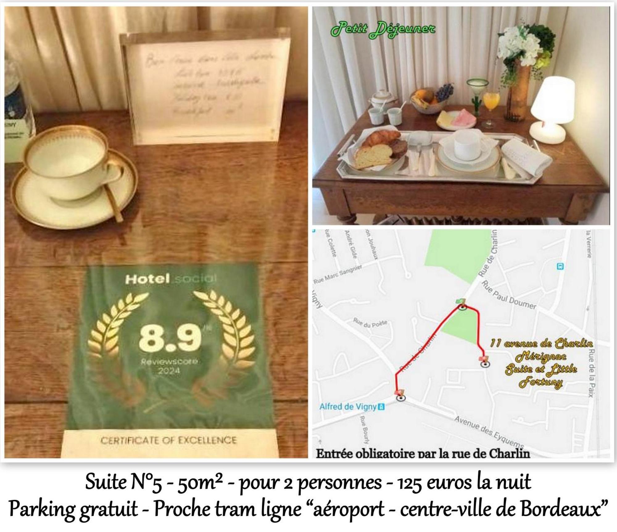 Le Fortuny - 3 Suites, 2 Apparts, 1 Chambre - Proche Tram Ligne Aeroport Et Parking Gratuit Mérignac Exterior foto